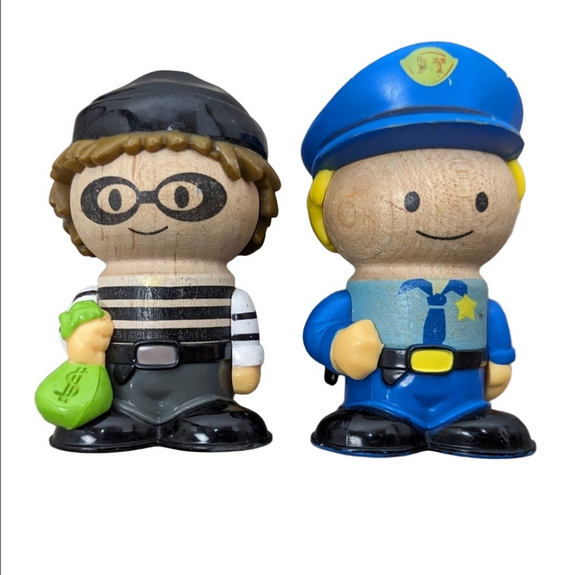 Learning Curve Other - LEARNING Curve Play Town Wood Toys  Police And robber